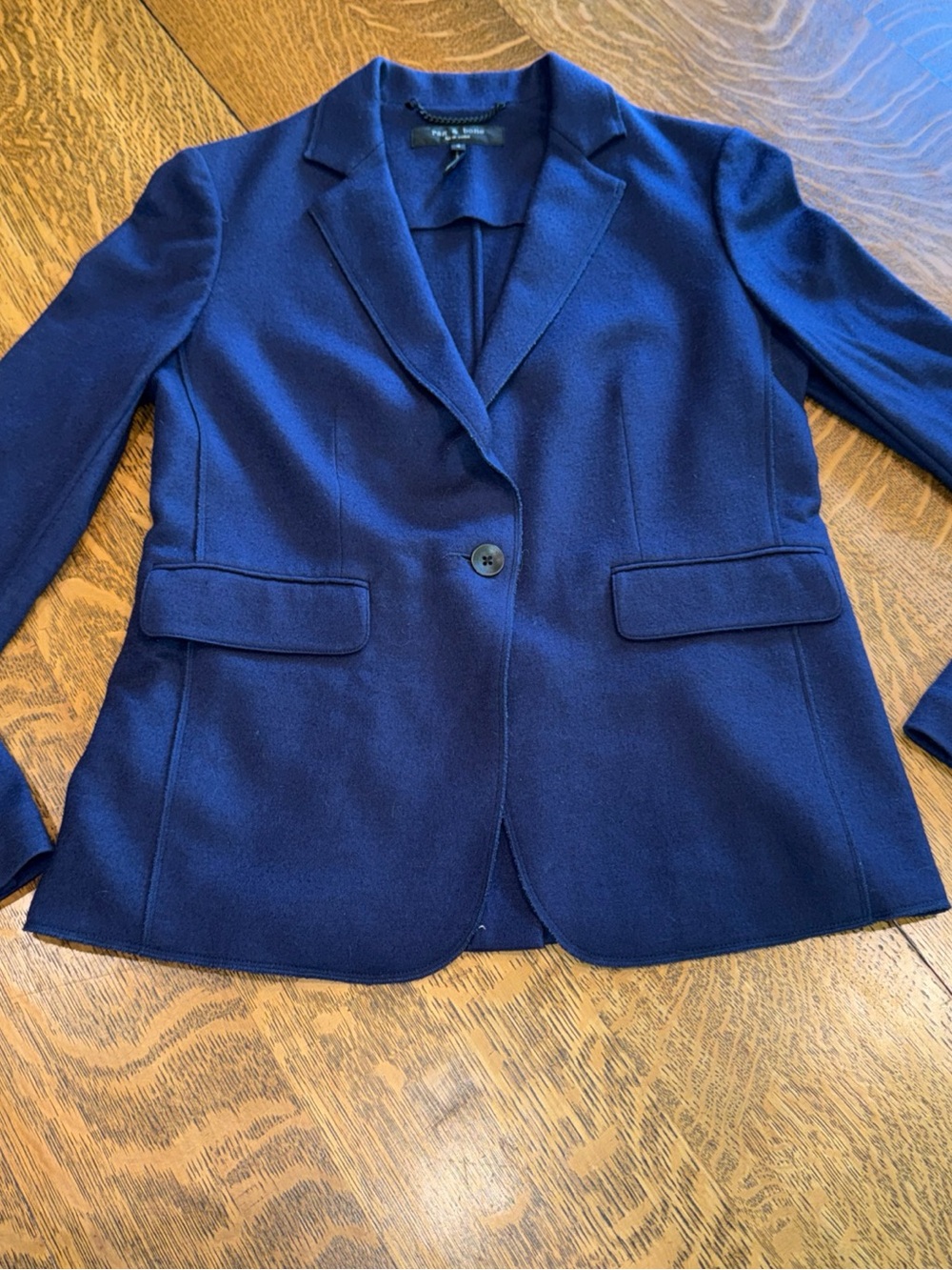 rag & bone Navy Single-Button Blazer